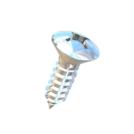 Allied Titanium Sheet Metal Screw, #12 x 3/4 in, Plain Titanium Oval Head Phillips Drive 0001485